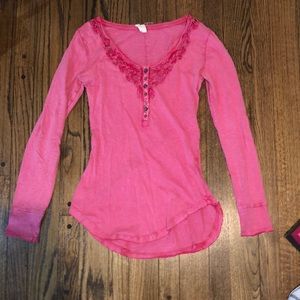 Long sleeve free people vintage shirt